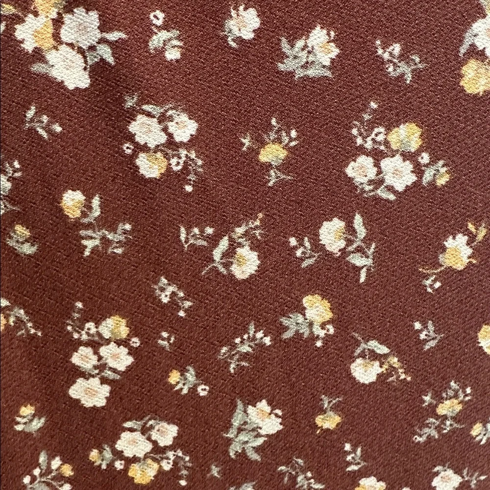 Ardene Curve Brown Floral Midi Dress Cottagecore 1X - Picture 5 of 8